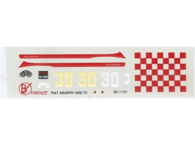 Decal Fiat 600 Abarth 1000 TC # 30 4h di Monza 1966 - scala 1:43